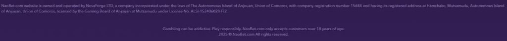 Naobet Casino licence